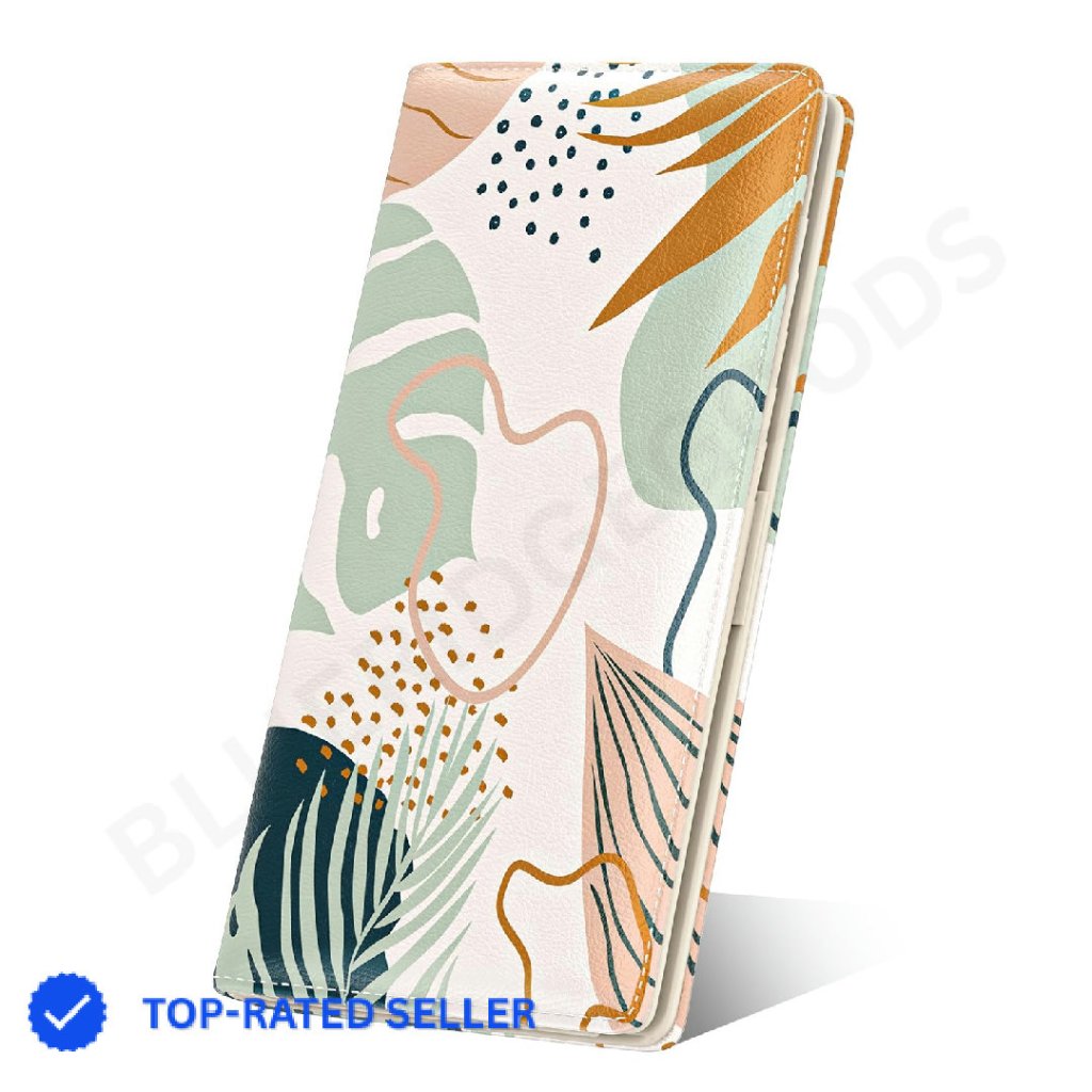 Slim Rfid Women's Wallet Leather Bifold Clutch Boho Style 11 Card Slots